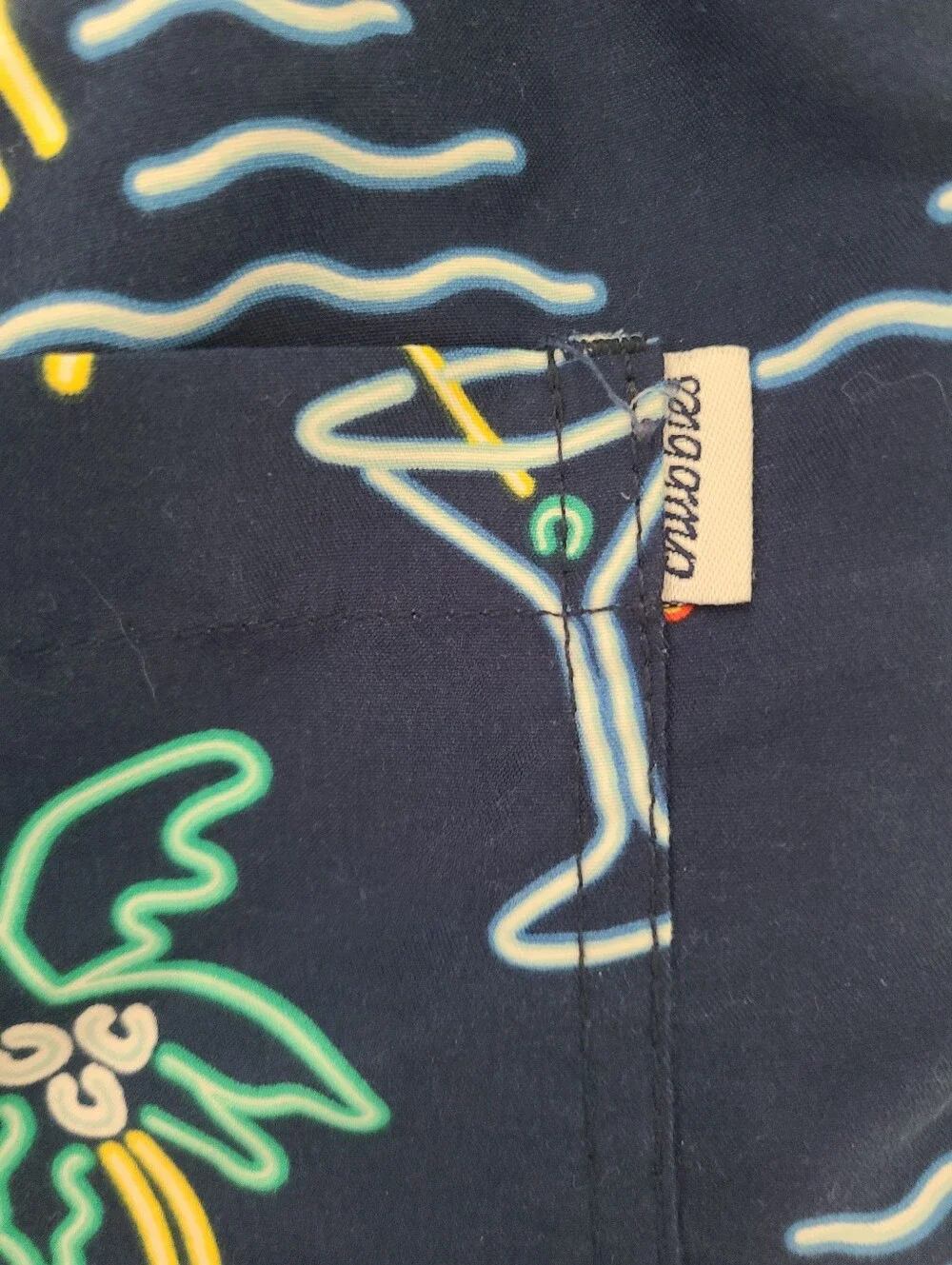 CHUBBIES Swim Trunks Men's Size L Neon Lights Board Shorts Beach 5.5 inseam Pool